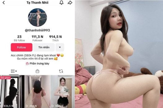 Clip xxx của hot girl Tạ Thanh Nhi bị rò rỉ, cô đít to thích thể loại doggy